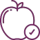 Health apple icon for health and nutrition