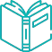 Open book icon for education