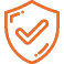 Secure shield icon for protection